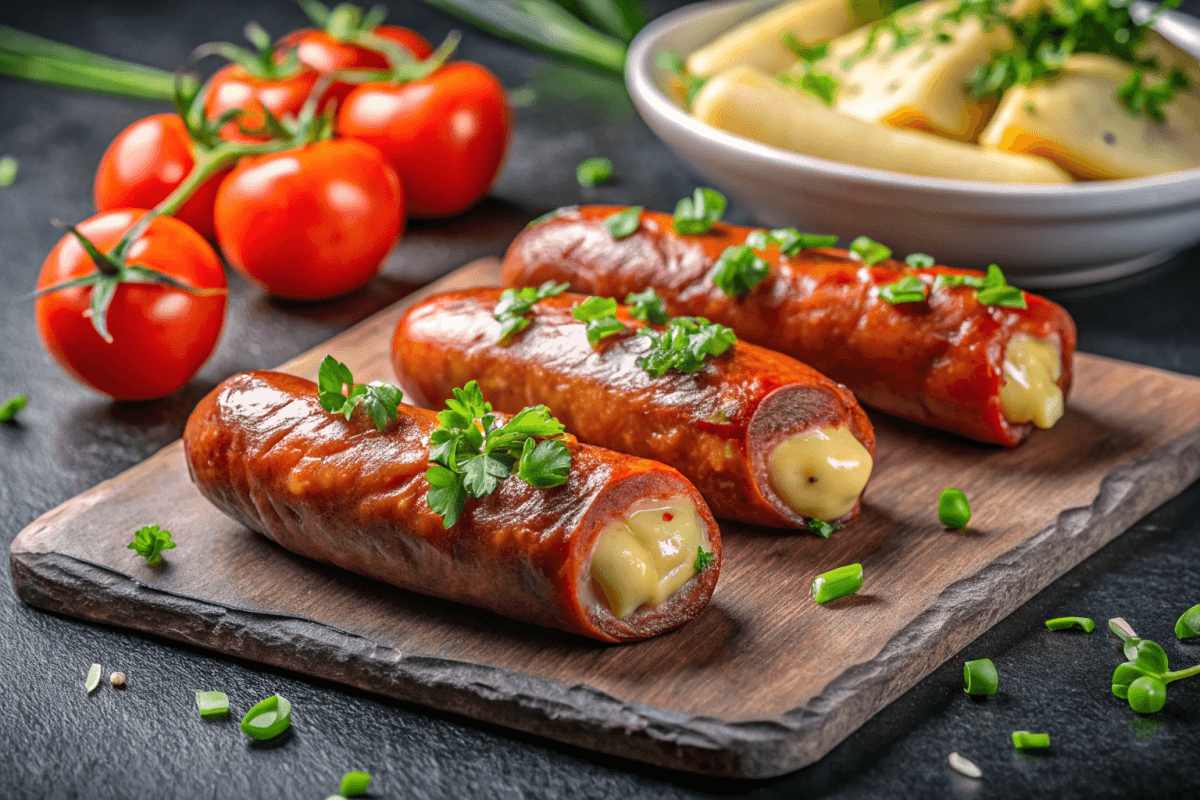 Сардельки з сиром